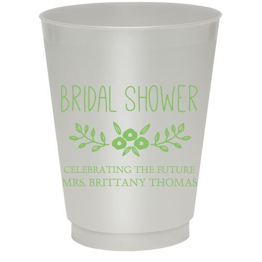 Bridal Shower Swag Colored Shatterproof Cups